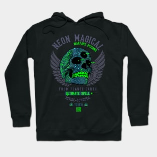 Neon Magical Warfare Potions Skull Hoodie